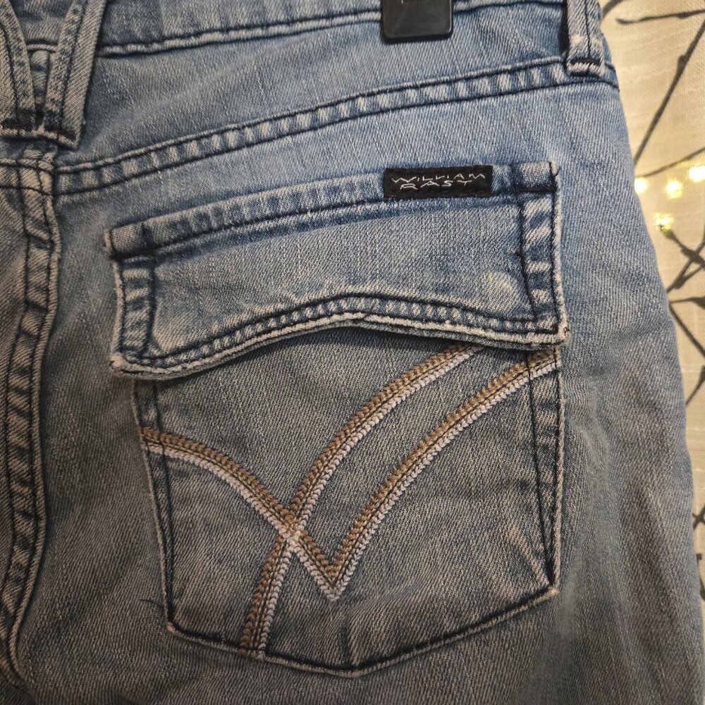 Vintage! William Rast denim flare jeans w snap back pockets - Picture 6 of 8